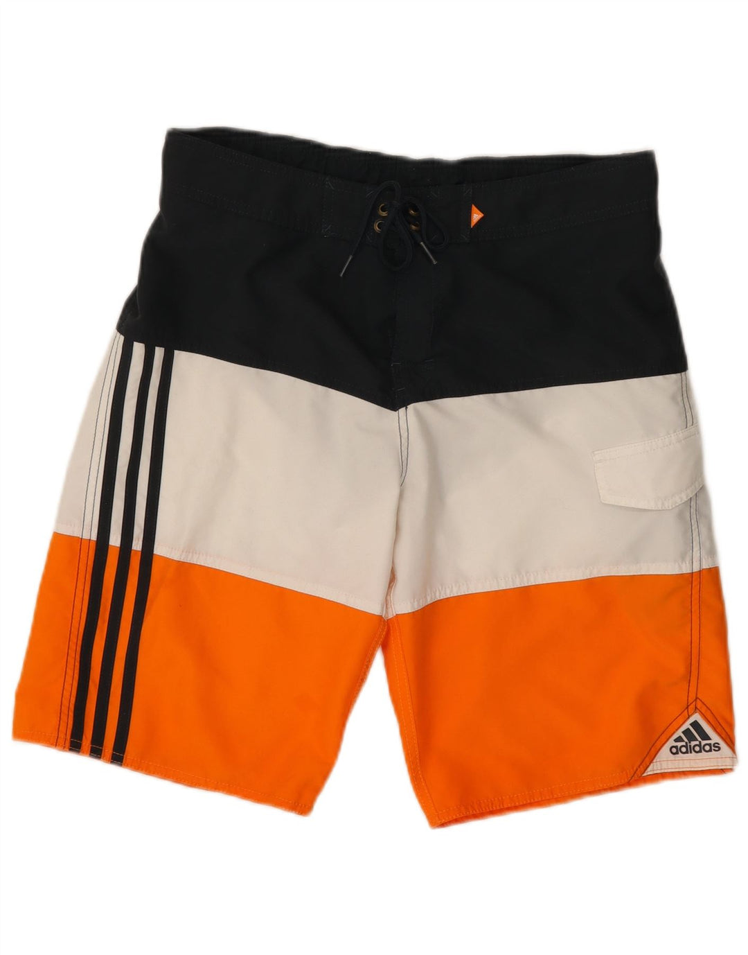 ADIDAS Mens Swimming Shorts Small Multicoloured Colourblock Polyester
