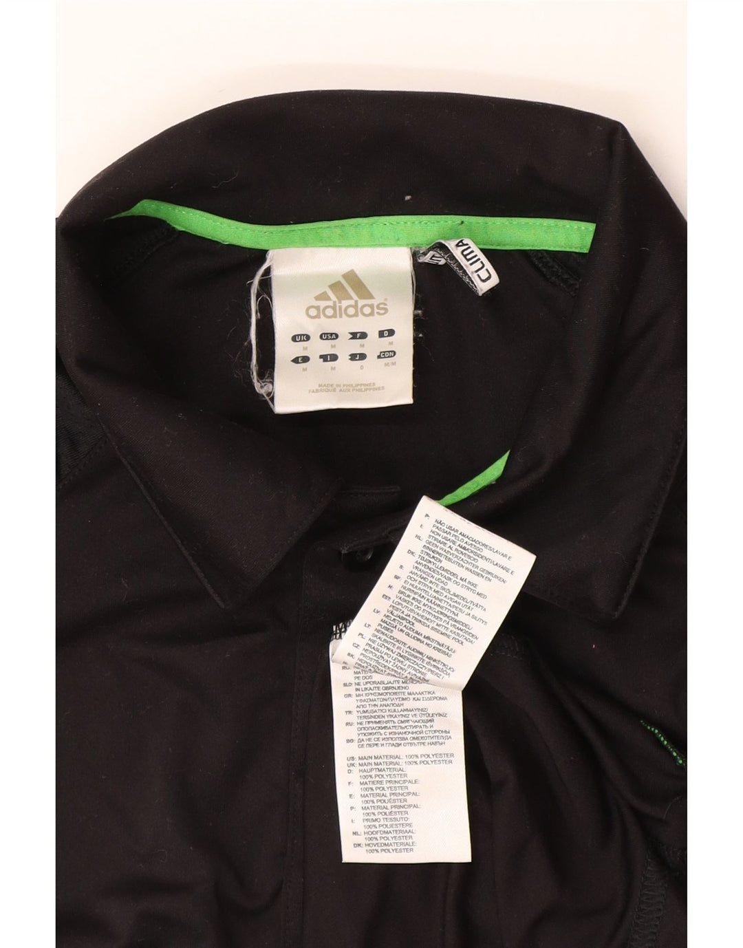 Adidas Mens Climalite Polo Shirt Medium Black Polyester