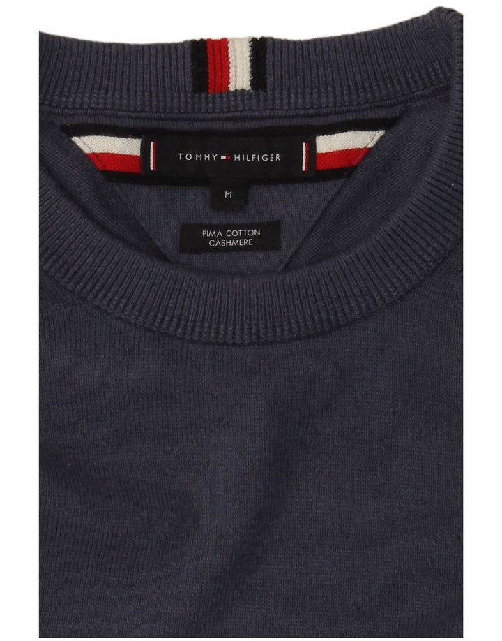 Tommy Hilfiger Mens Crew Neck Jumper Sweater Medium Blue Cotton