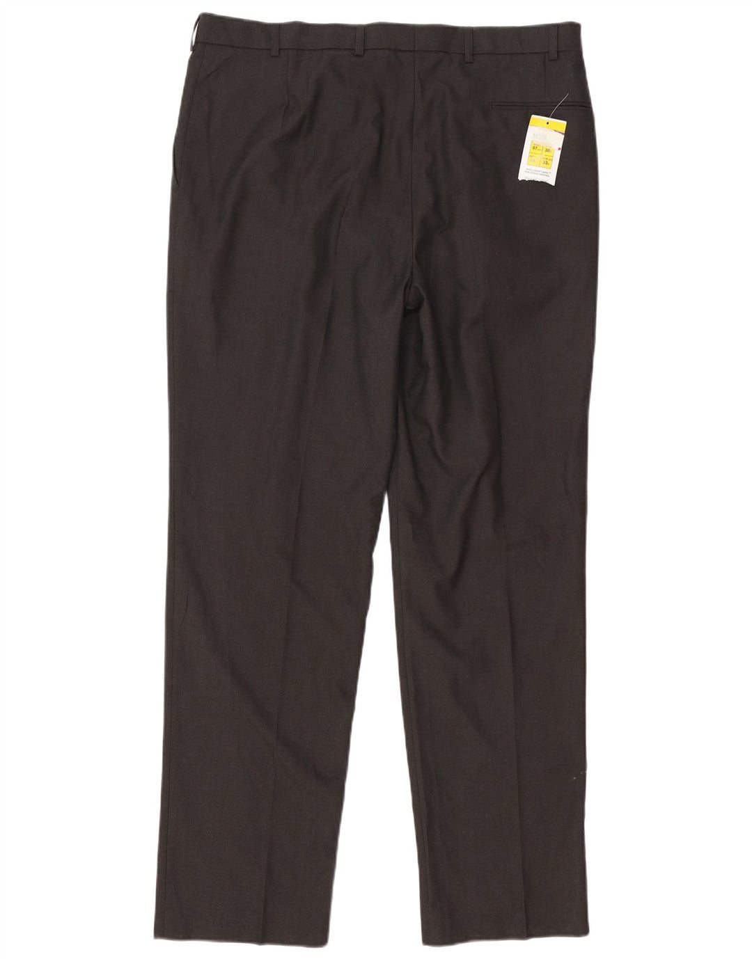 Marks & Spencer Mens Straight Suit Trousers W38 L33 Brown Polyester