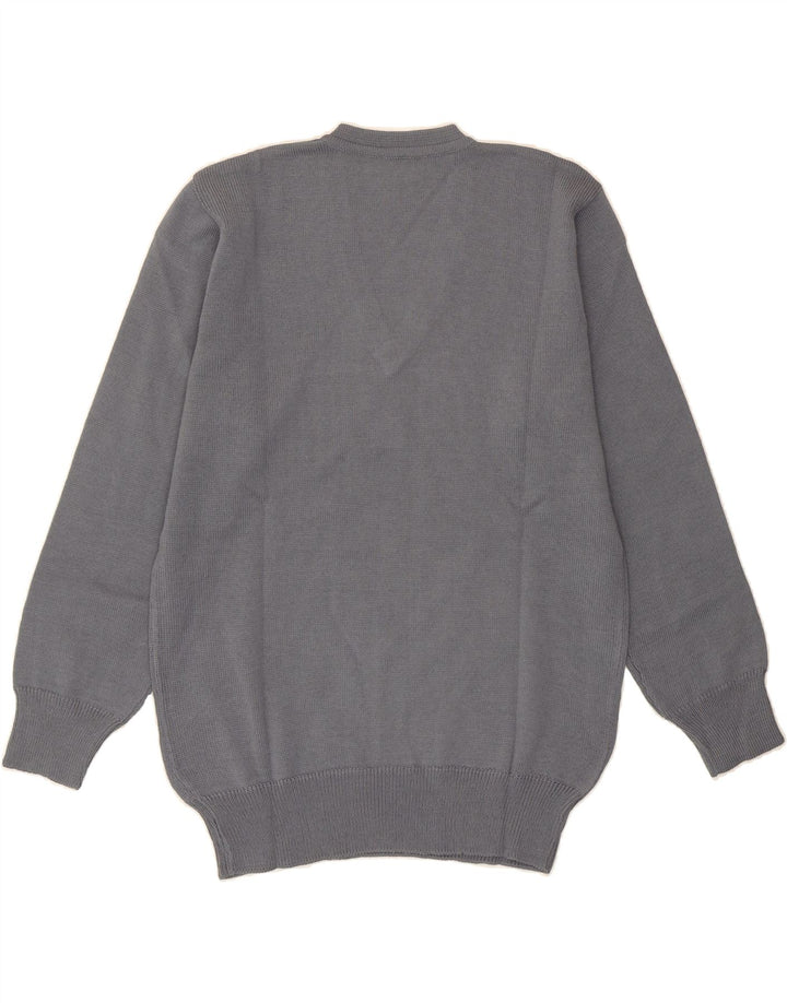 RAGNO Womens V-Neck Jumper Sweater IT 52 2XL Grey Wool Vintage Ragno and Second-Hand Ragno from Messina Hembry 