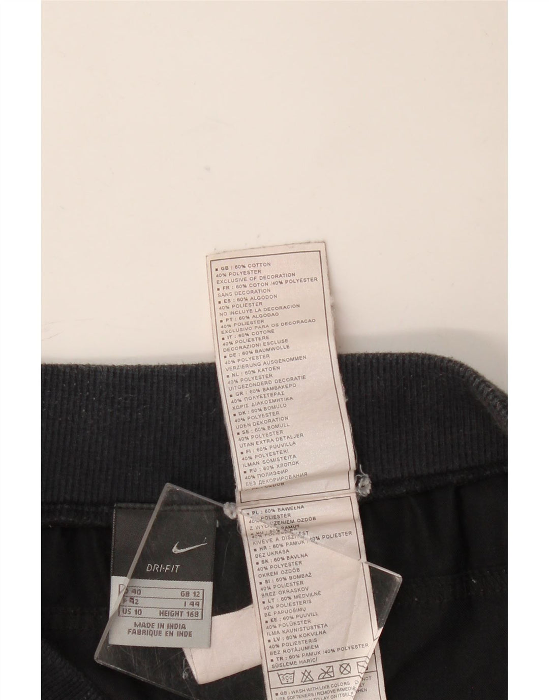 NIKE Womens Capri Trousers UK 12 Medium W32 L20 Black Cotton