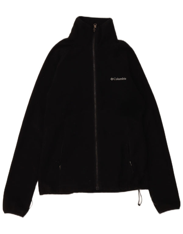 Columbia Womens Interchange Fleece Jacket Small Black Polyester