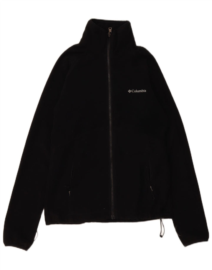 Columbia Womens Interchange Fleece Jacket Small Black Polyester