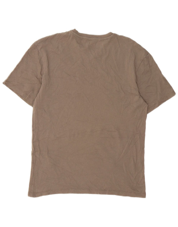 Jack & Jones Mens T-Shirt Top Medium Brown Cotton
