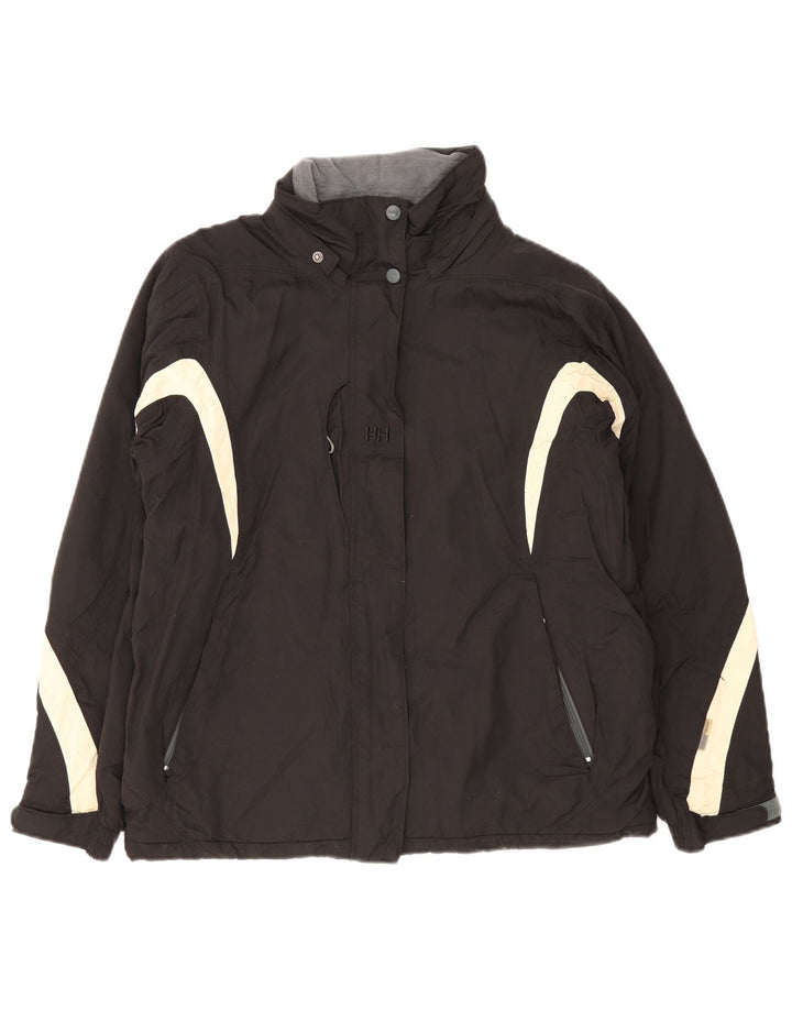 Helly Hansen Womens Windbreaker Jacket UK 38 Medium Black Colourblock Nylon