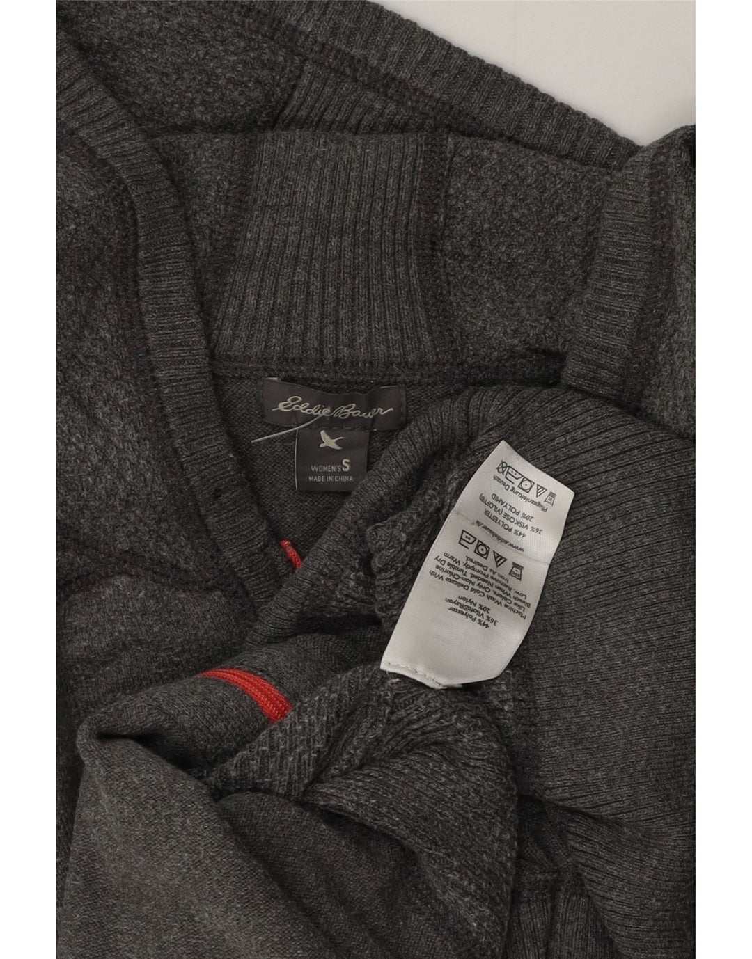 Eddie Bauer Womens Hooded Oversized Cardigan Sweater UK 10 Small Grey