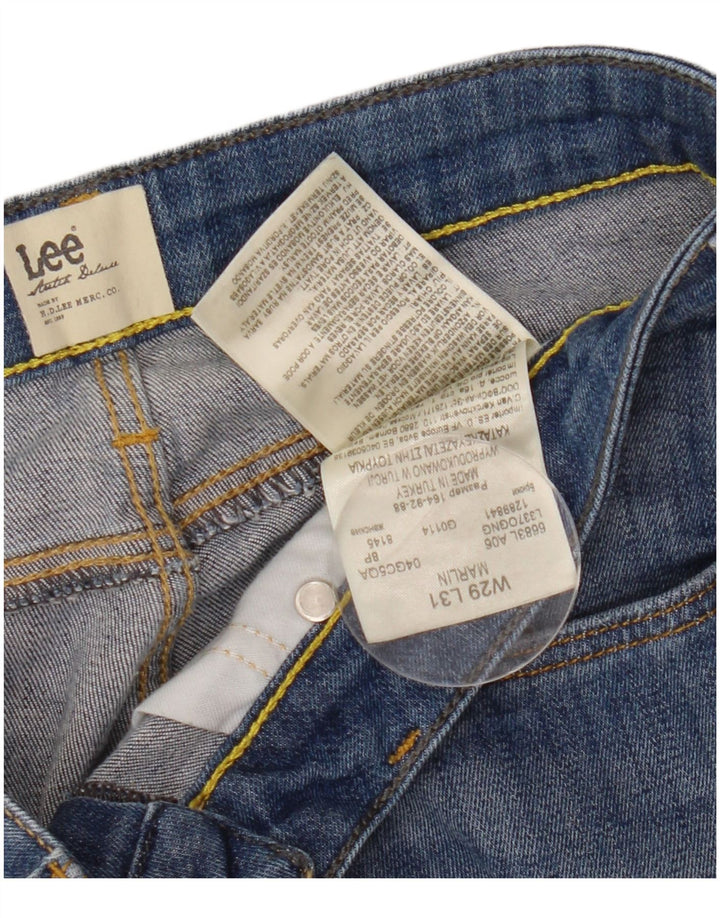 Lee Womens Marlin Straight Jeans W29 L27 Blue Cotton