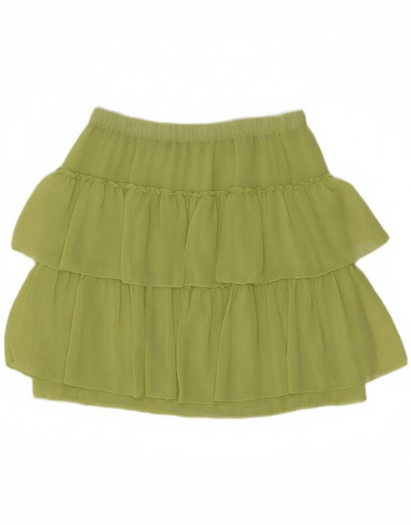 Denny Rose Womens Tiered Skirt IT 42 Medium W28 Green