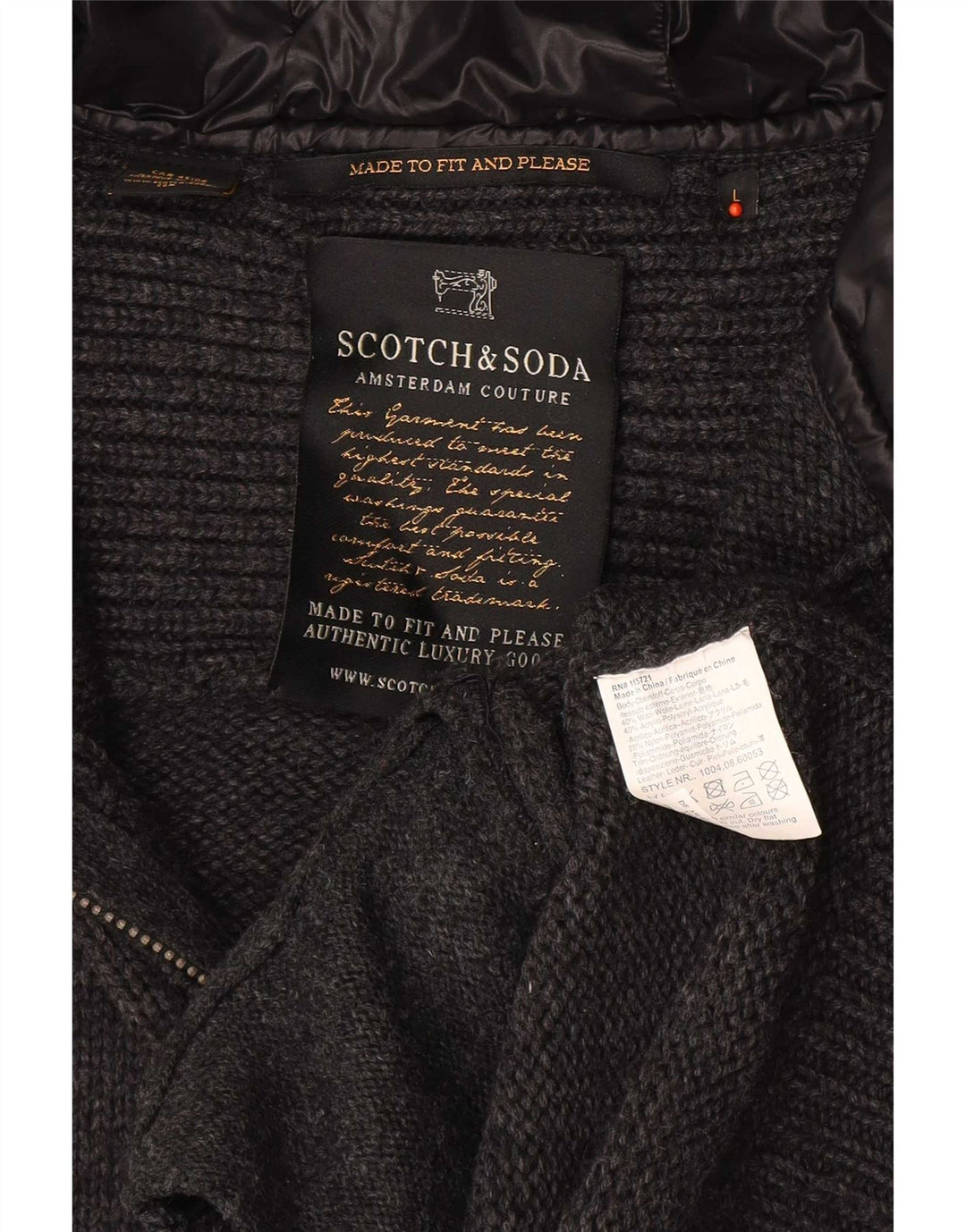 Scotch & Soda Mens Cardigan Sweater Large Grey Wool