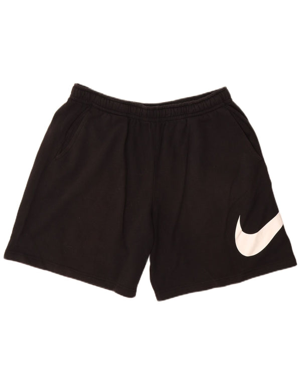 NIKE Mens Graphic Sport Shorts Large  Black Cotton