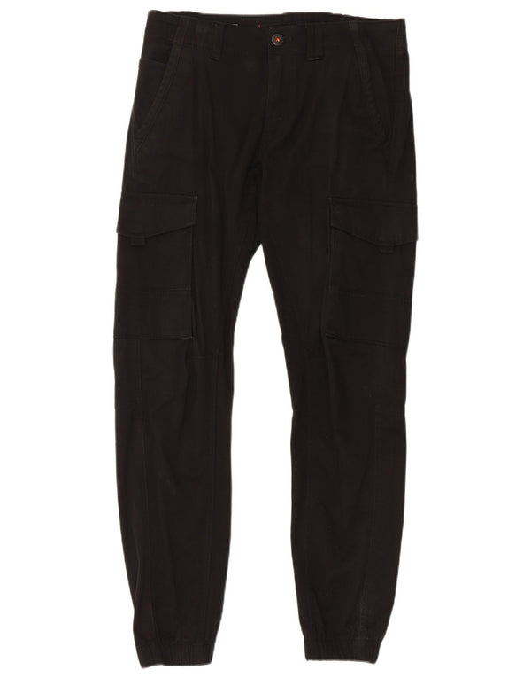Jack & Jones Mens Joggers Cargo Trousers W30 L32 Black