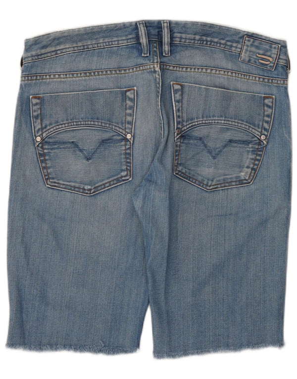Diesel Mens Distressed Denim Shorts W34 Large Blue Cotton