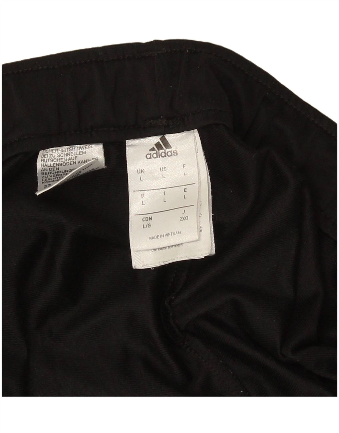 Adidas Mens Tracksuit Trousers Joggers Large  Black Polyester