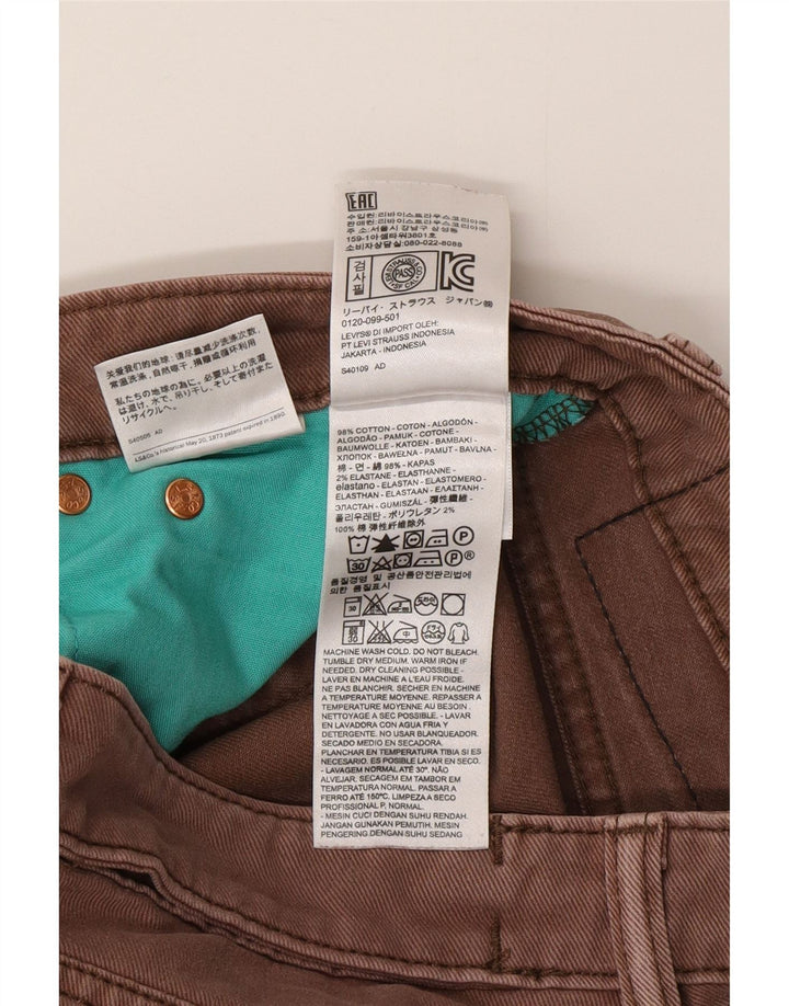 Levi's Mens 511 Slim Jeans W28 L30 Brown Cotton