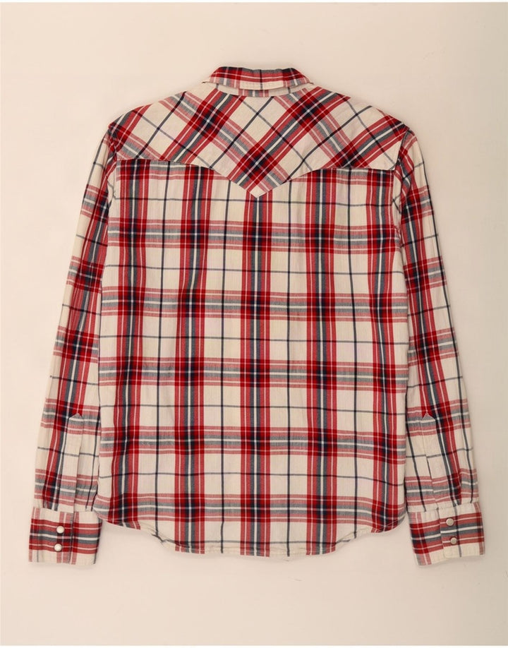 Levi's Mens Shirt Medium Red Check Cotton