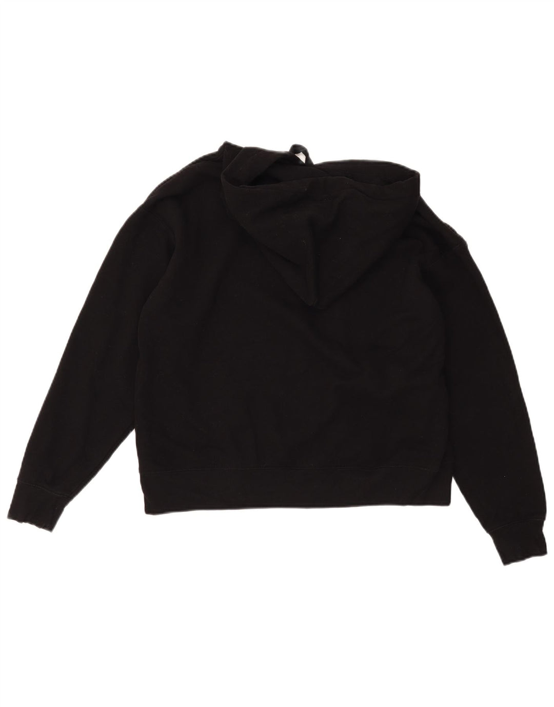 CALVIN KLEIN JEANS Womens Graphic Hoodie Jumper UK 14 Medium Black Cotton