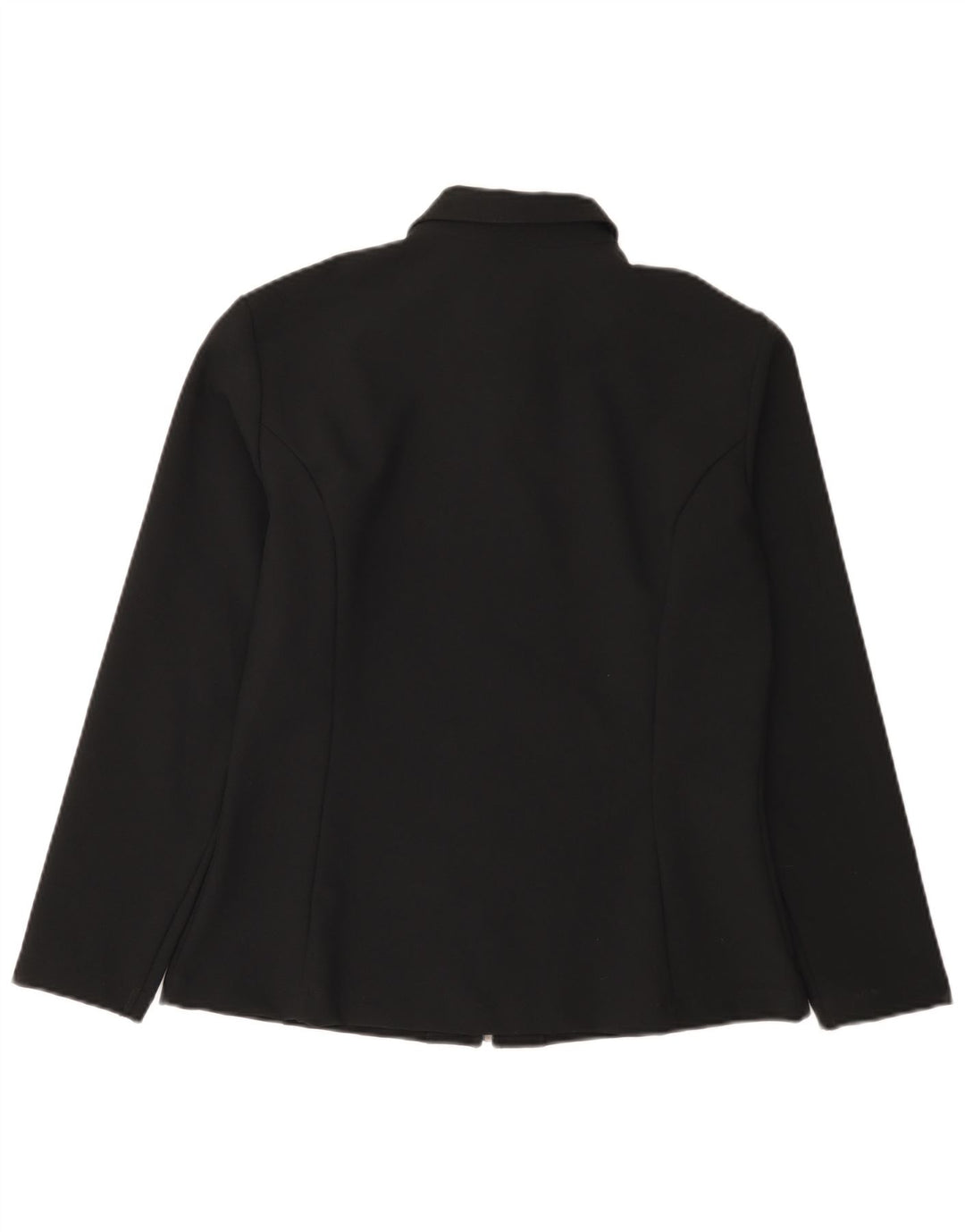 Benetton Womens Blazer Jacket IT 46 Large Black Polyester