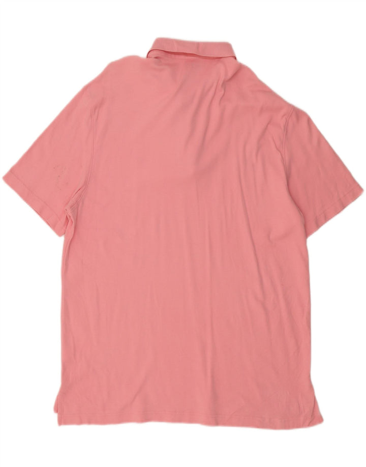 Izod Mens Polo Shirt 2XL Pink Cotton