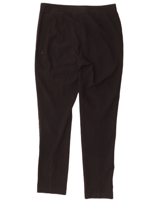 Marks & Spencer Womens Slim Casual Trousers UK 12 Medium W32 L31 Black