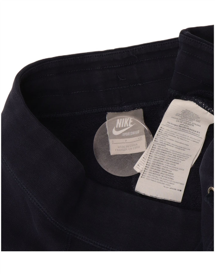 NIKE Womens Flare Tracksuit Trousers UK 10 Small Navy Blue Cotton