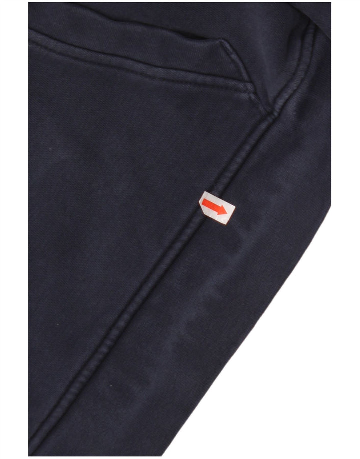 ELLESSE Boys Graphic Hoodie Jumper 15-16 Years Navy Blue Cotton