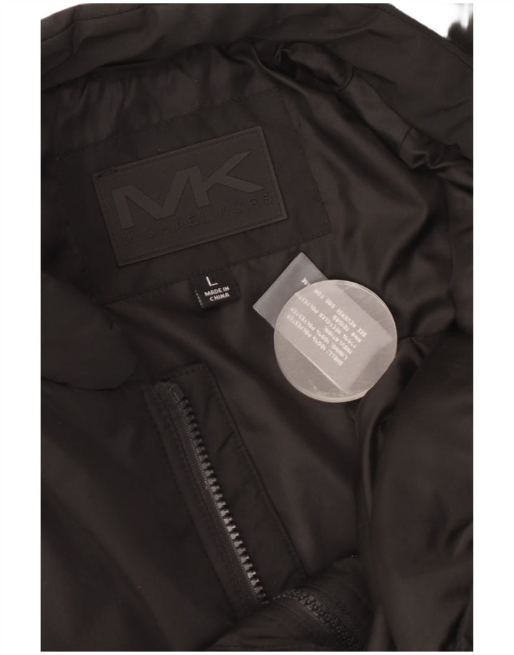 Michael Kors Mens Sleeveless Windbreaker Jacket UK 40 Large Black Polyester