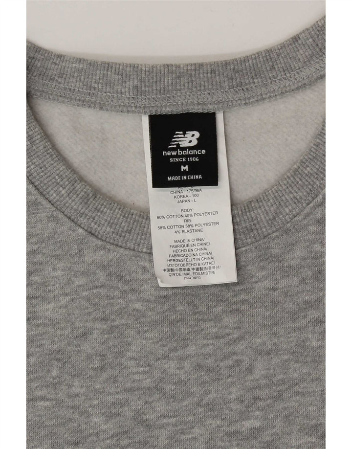 New Balance Mens Sweatshirt Jumper Medium Grey Cotton