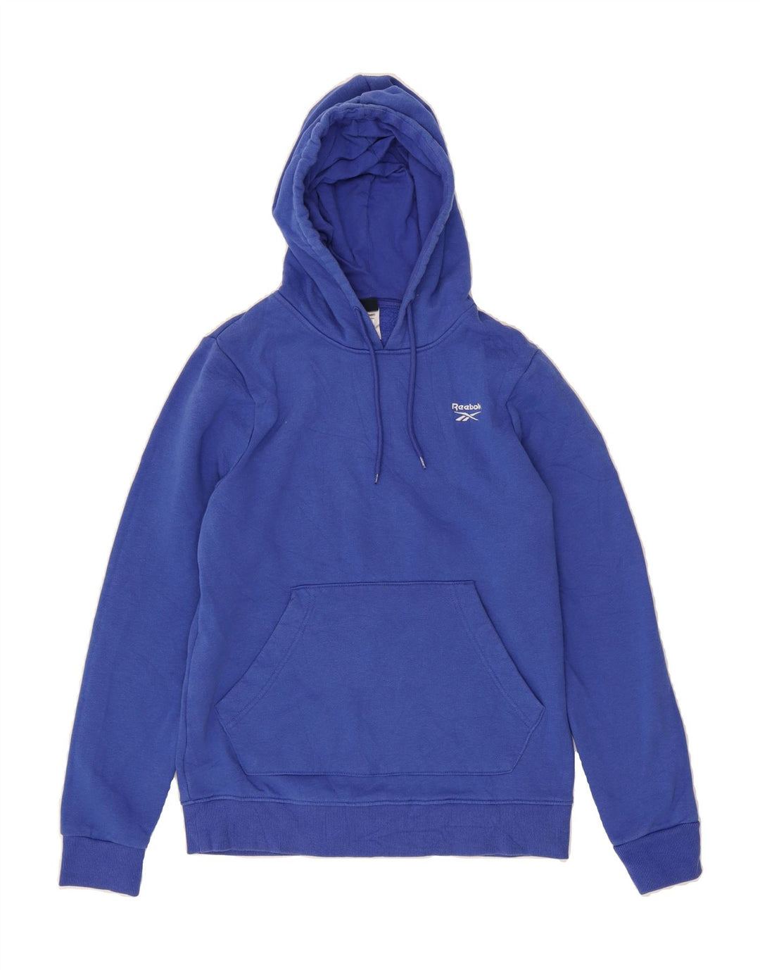 REEBOK Mens Hoodie Jumper Small Blue Cotton Vintage Reebok and Second-Hand Reebok from Messina Hembry 