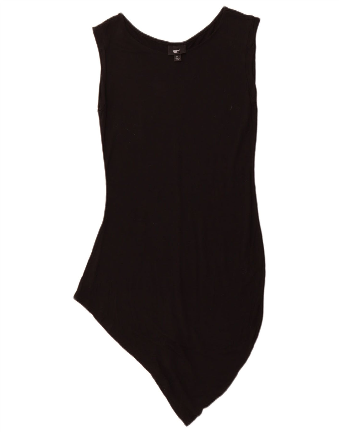 MOSSIMO Womens Sleeveless Asymmetrical Dress UK 8 Small Black Rayon