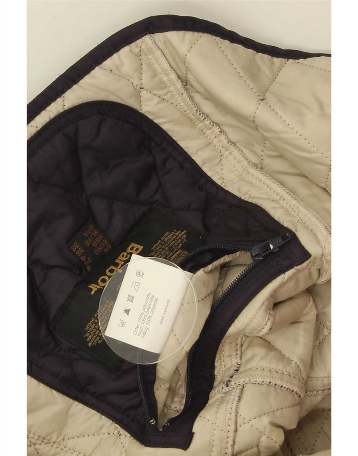 Barbour Womens Quilted Jacket UK 8 Small Navy Blue Polyamide