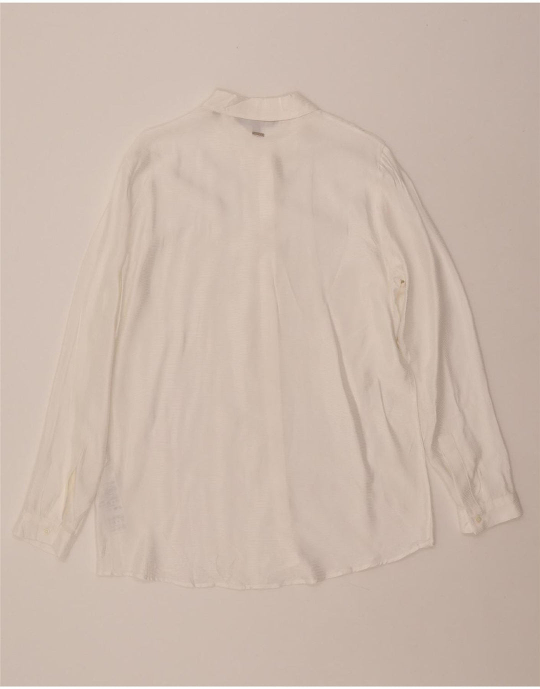 ARMANI EXCHANGE Womens Shirt UK 16 Large White Pinstripe Viscose