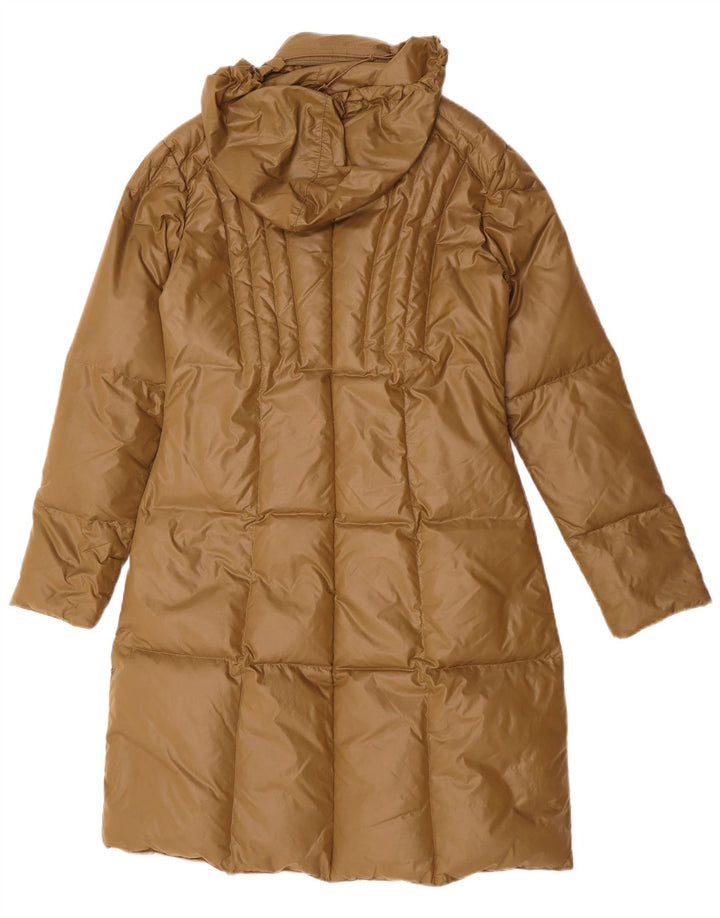 Guess Womens Hooded Padded Coat UK 14 Medium Khaki Polyamide