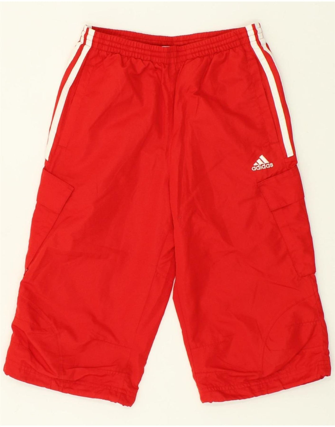 ADIDAS Boys Clima 365 Cargo Tracksuit Trousers 7-8 Years Red Polyester Vintage Adidas and Second-Hand Adidas from Messina Hembry 