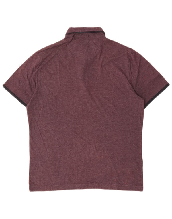 Penguin Mens Heritage Slim Fit Polo Shirt Medium Burgundy Cotton