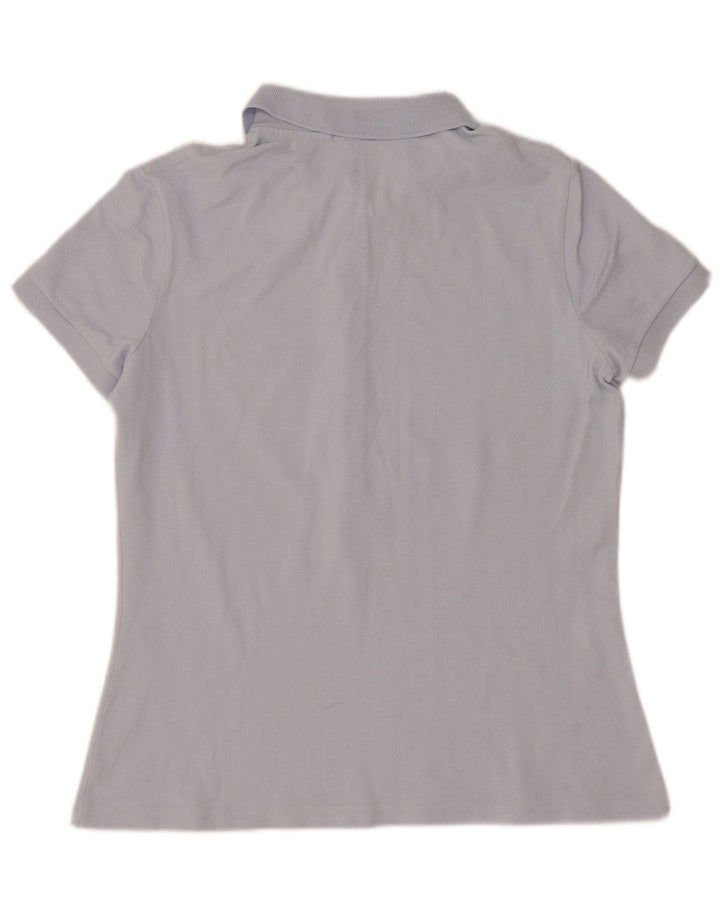 Lacoste Womens Polo Shirt Size 40 Medium Blue Cotton