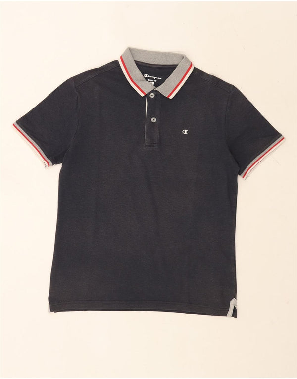 Champion Mens Herritage Fit Rugby Polo Shirt Small Navy Blue