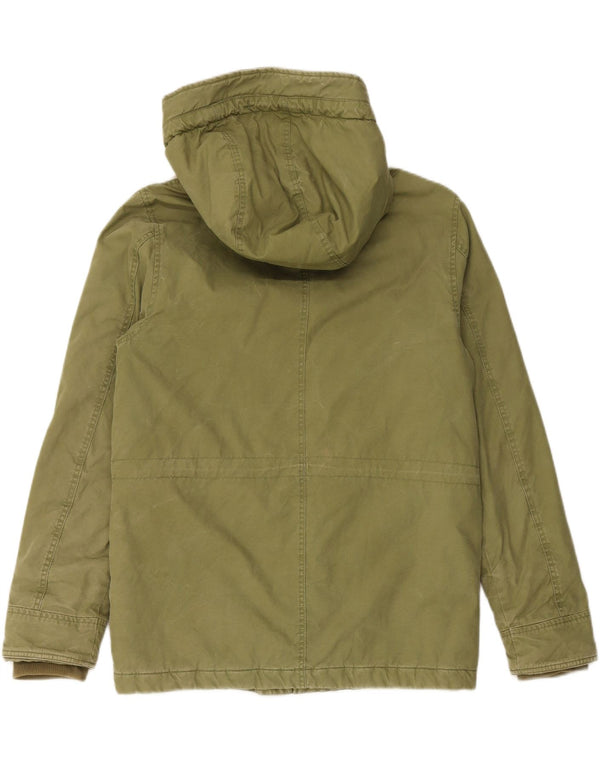 G-STAR Mens Hooded Utility Jacket UK 36 Small Khaki Cotton