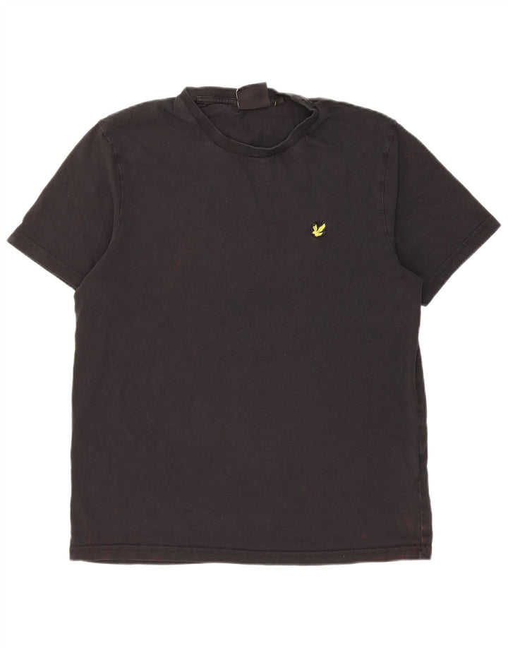 Lyle & Scott Mens T-Shirt Top Medium Black Cotton