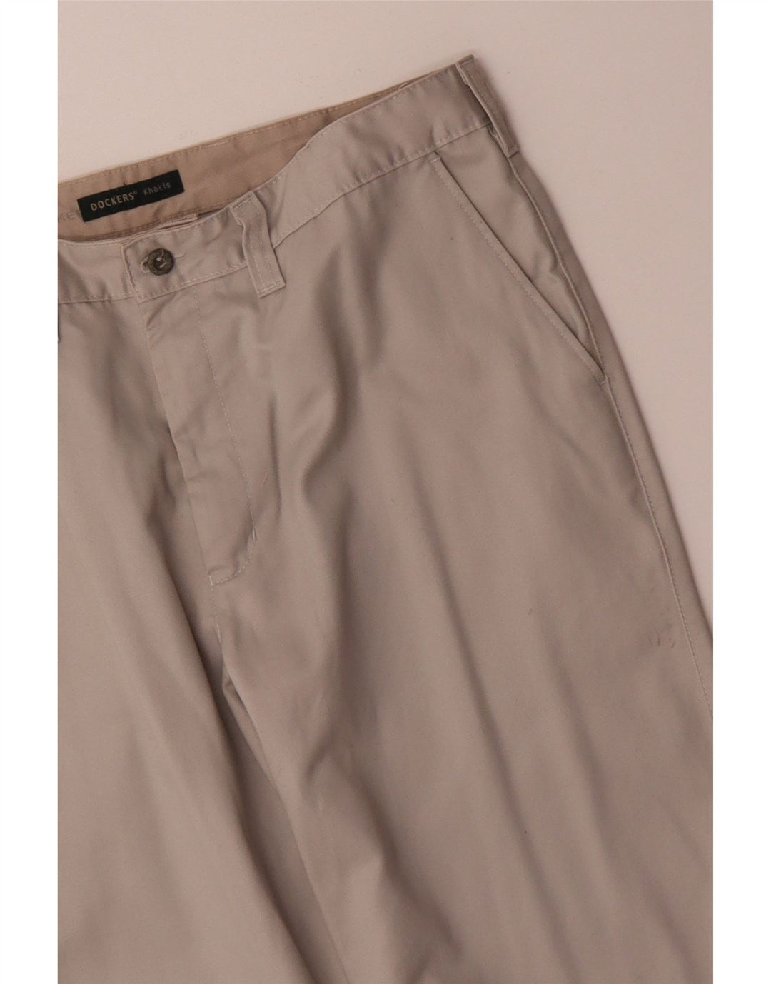 DOCKERS Mens Khakis Straight Chino Trousers W36 L34  Beige Cotton