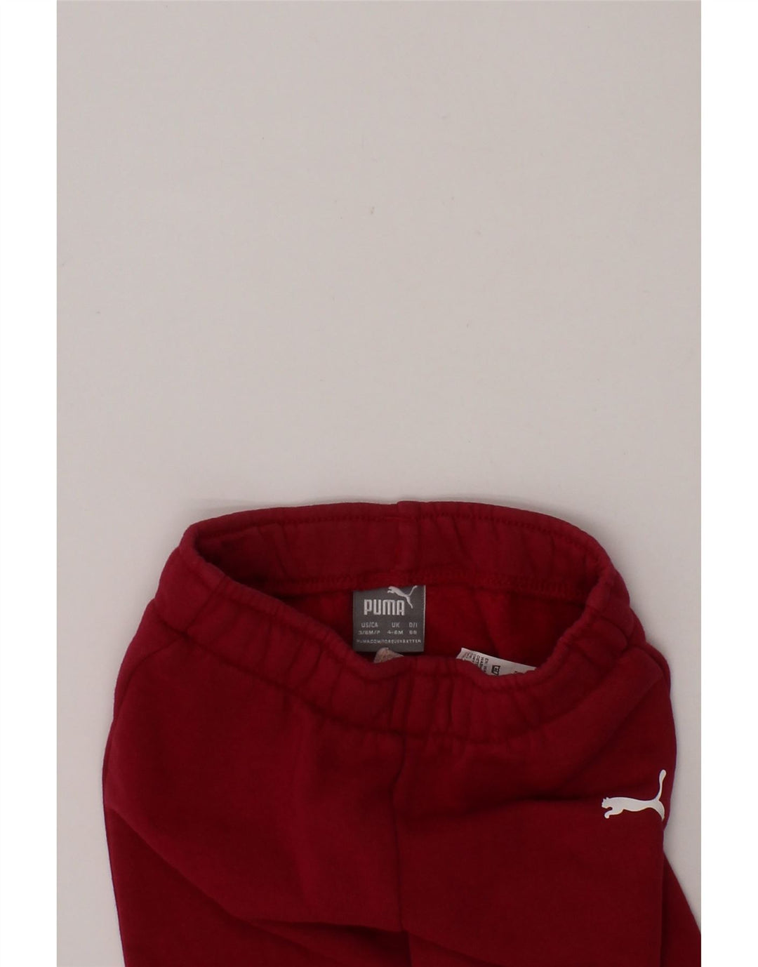 PUMA Baby Girls Joggers Tracksuit Trousers 3-6 Months  Burgundy Cotton Vintage Puma and Second-Hand Puma from Messina Hembry 