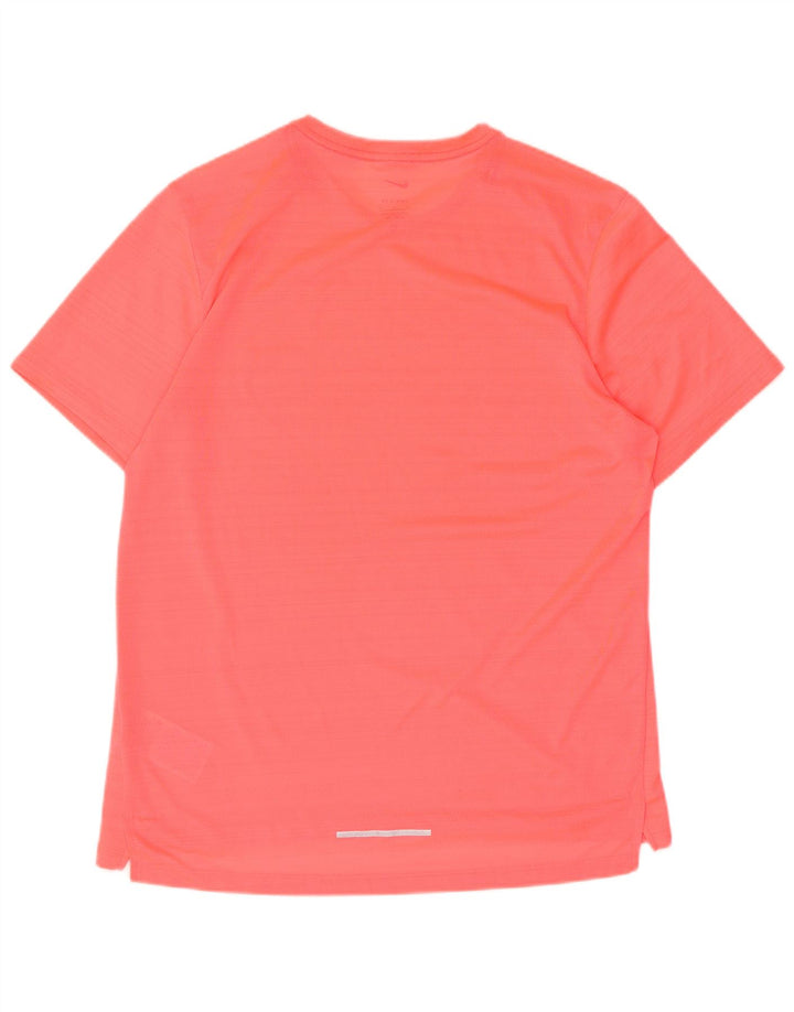 Nike Mens Dri Fit T-Shirt Top Medium Pink Polyester
