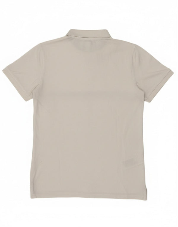 Tommy Hilfiger Boys Graphic Polo Shirt 13-14 Years White Striped Cotton