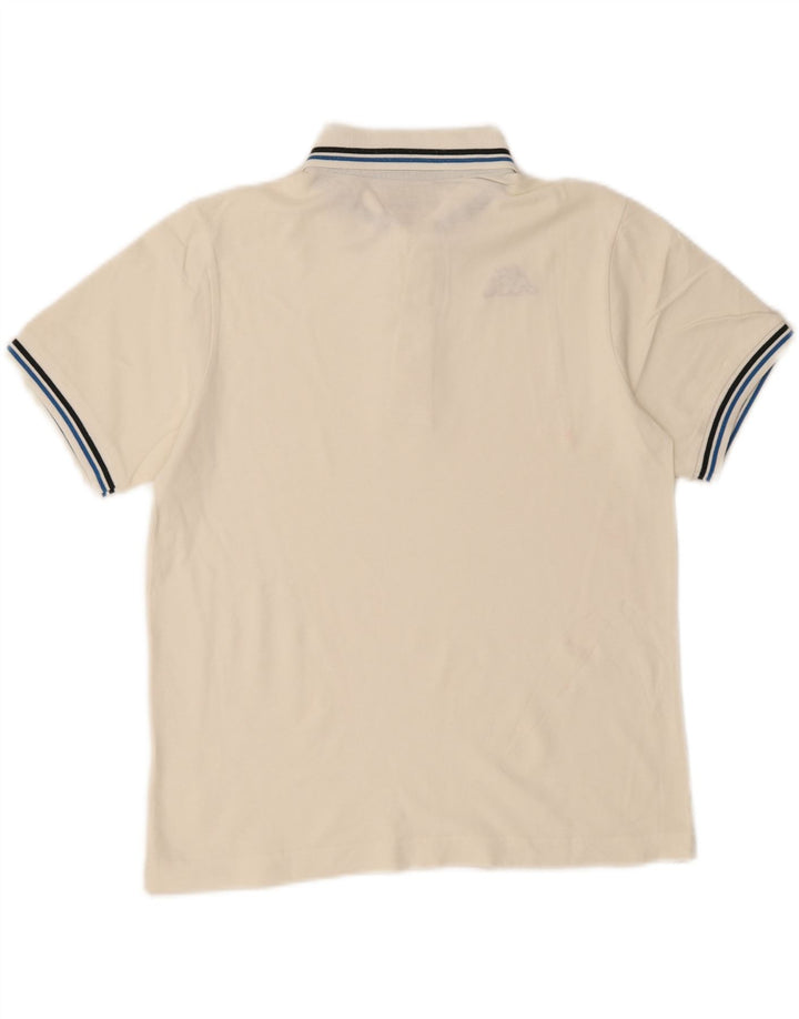 KAPPA Mens Polo Shirt Small White Vintage Kappa and Second-Hand Kappa from Messina Hembry 