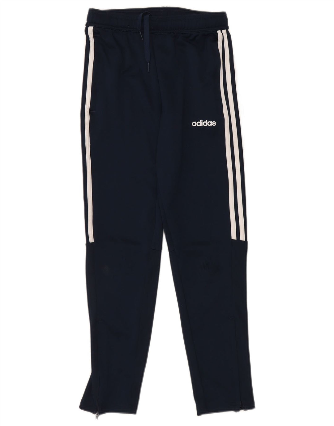 ADIDAS Boys Aeroready Tracksuit Trousers 11-12 Years Navy Blue Polyester