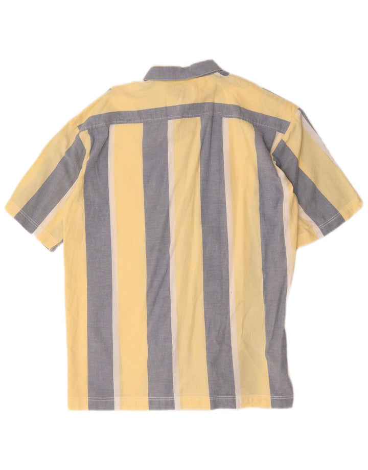Vintage Mens Short Sleeve Shirt Small Yellow Striped