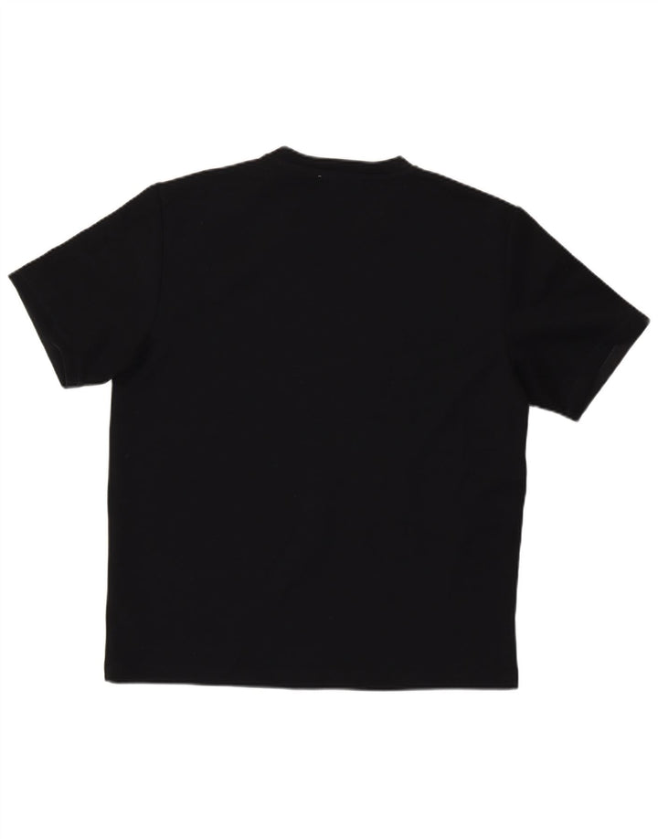 Reiss Womens T-Shirt Top UK 12 Medium Black Polyester