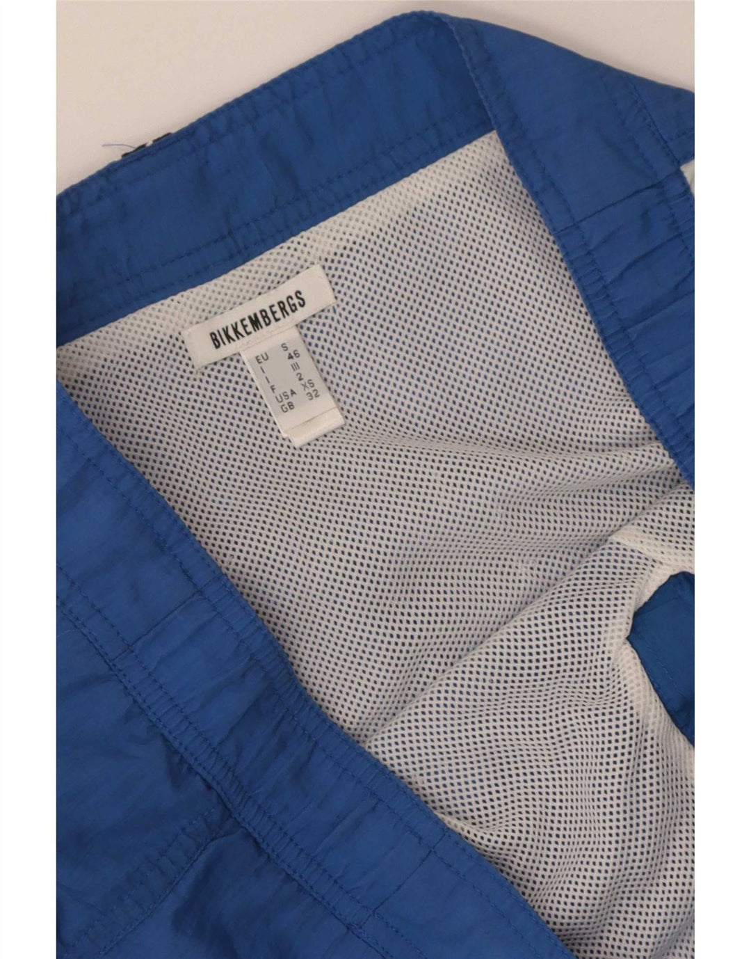 Bikkembergs Mens Graphic Swimming Shorts Medium  Blue Colourblock Polyamide
