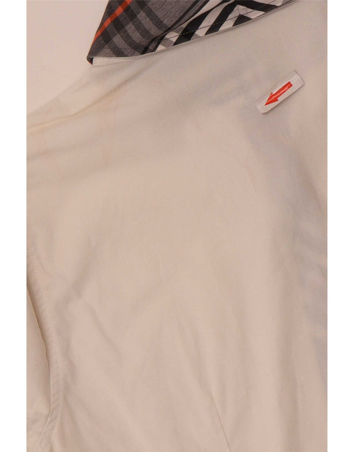 Naracamicie Womens Shirt US 0 XS White Check Cotton