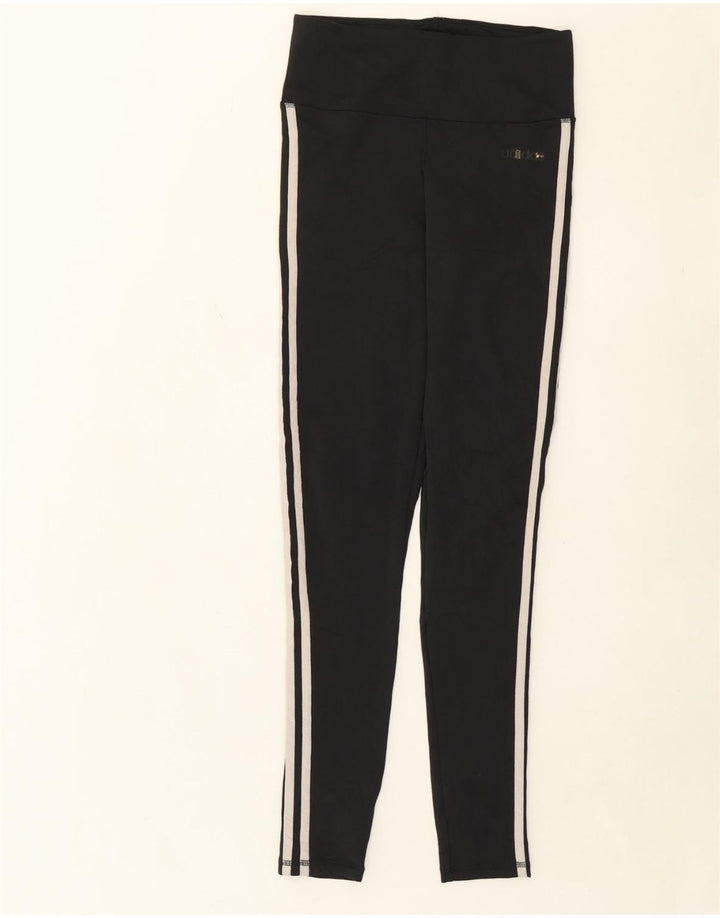 ADIDAS Womens Climalite Leggings UK 12/14 Medium  Black Vintage Adidas and Second-Hand Adidas from Messina Hembry 